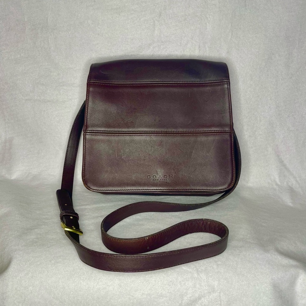 VINTAGE Coach 1998 Tribeca Crossbody - Dark Mahogany Brown Leather 🤎